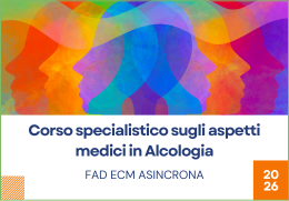 CORSO SPECIALISTICO SUGLI ASPETTI MEDICI IN ALCOLOGIA